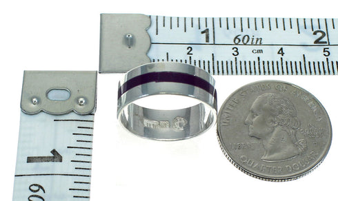 Genuine Sterling Silver Southwestern Sugilite Ring Size 7-1/4 RX63638